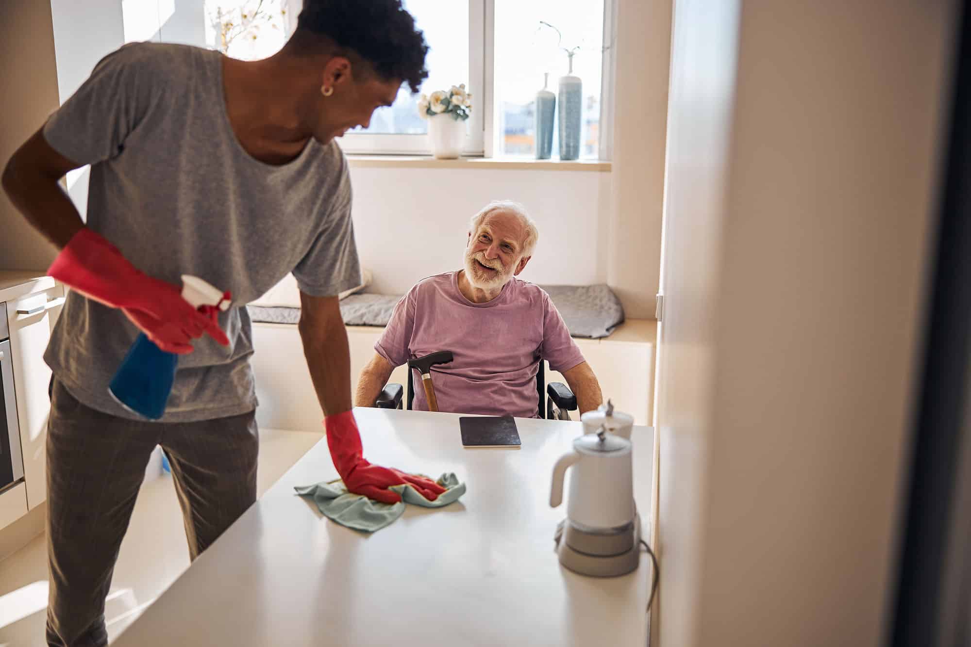 Homemaker services can help aging seniors and veterans with with household chores so they can age in place safely.